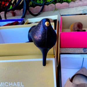 Michael Kors glitter navy blue high heels size 8